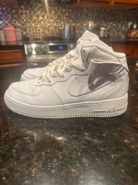 Nike All-White High-Top Sneakers